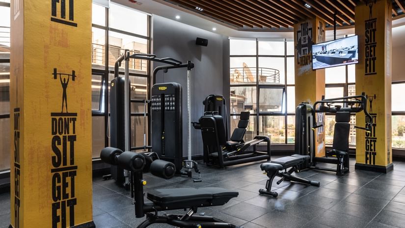 Modern fitness centre with professional gym equipment at Best Western Premier Westlands.