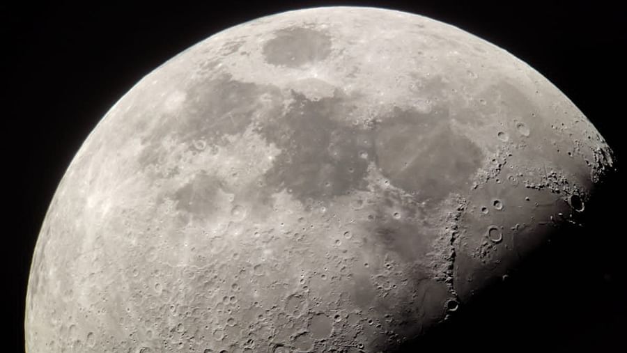 Heritage Village Manesar - A closeup shot of the moon taken with the help of a telescope