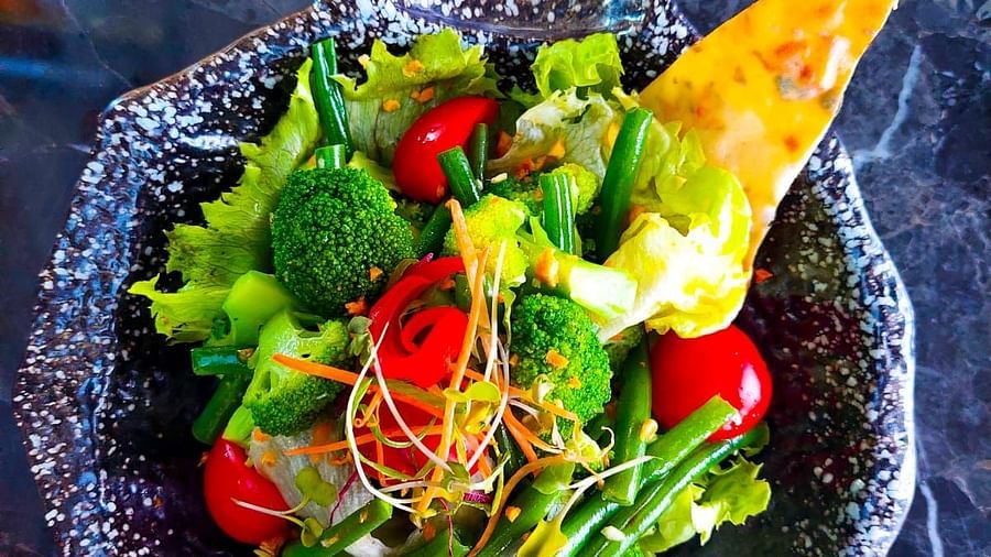 Salad served at Asiatic Lounge in Kenya