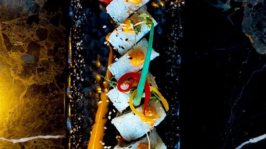 Sushi served at Asiatic Lounge 2