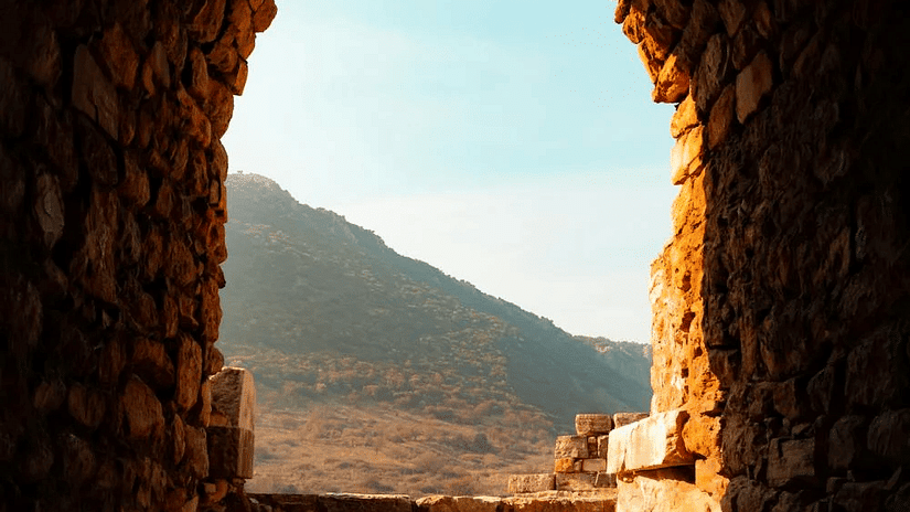interior image of a fort featuring a curved archway made with stone - The Dukes Retreat, Khandala