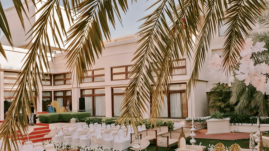 Wedding decor setup at The Ummed Ahmedabad banquet venue