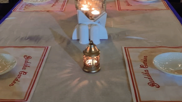 plates arranged on a table