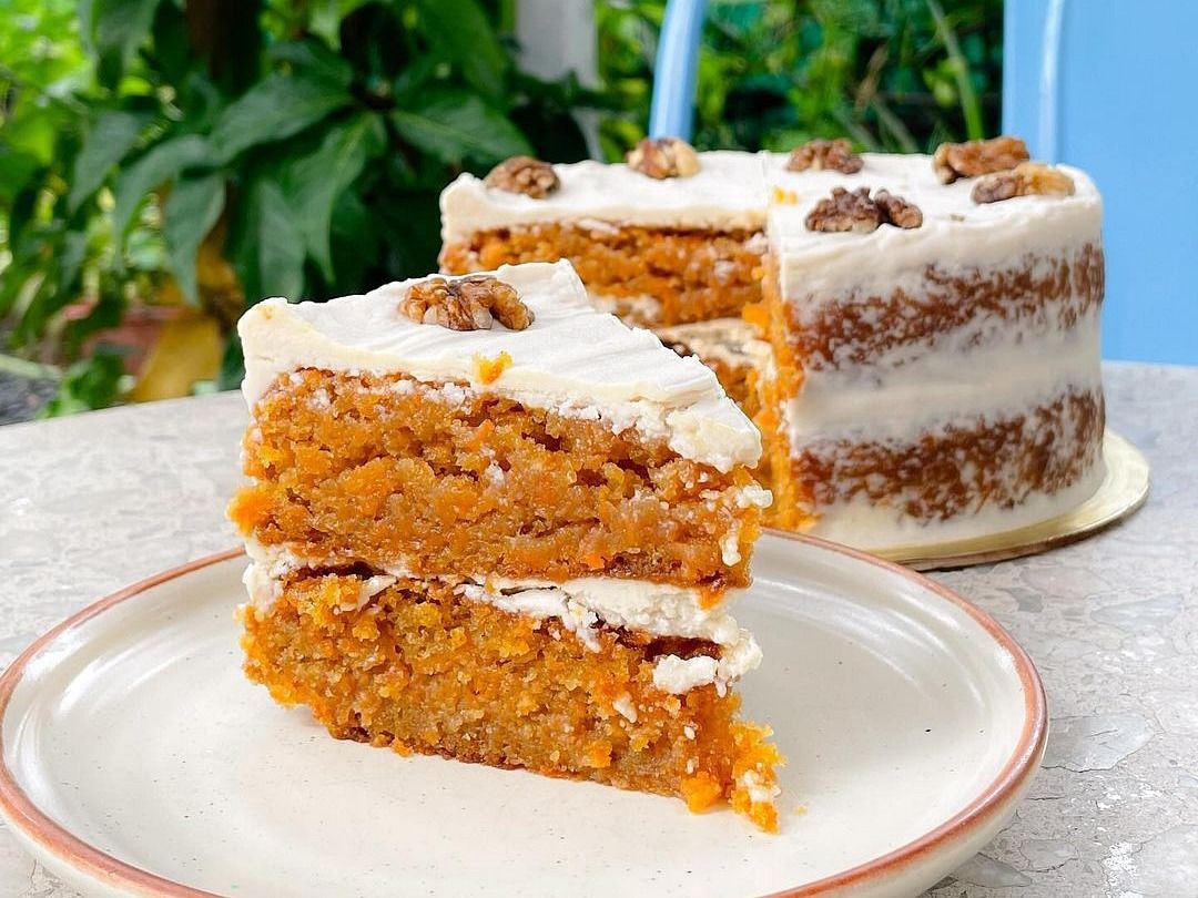 Wholesome Carrot Cake   Indulge in our delicious carrot cake, where the star ingredient is fresh, vibrant carrots. We’ve kept it wholesome with minimal khandsari sugar and the natural sweetness of the carrots t