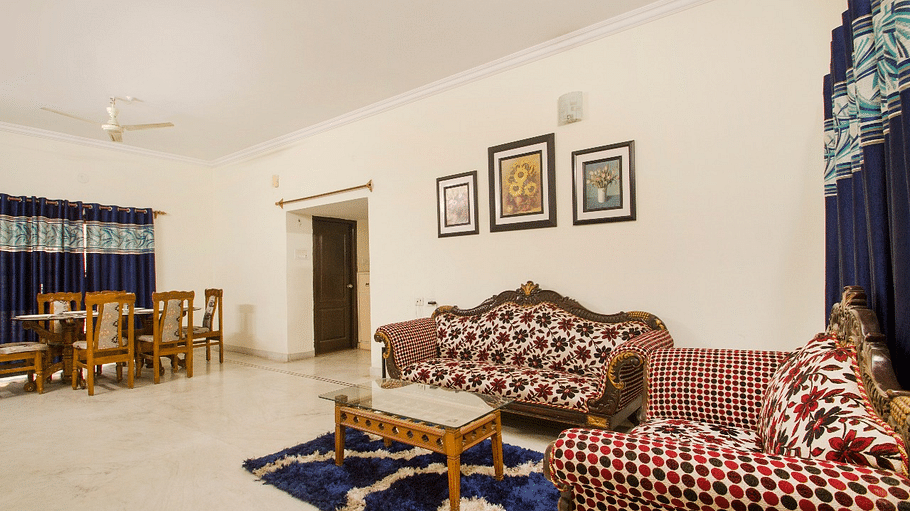 Living area at Hotel NirmalVilla Cherry Service Apartment - Begumpet Hyderabad 4