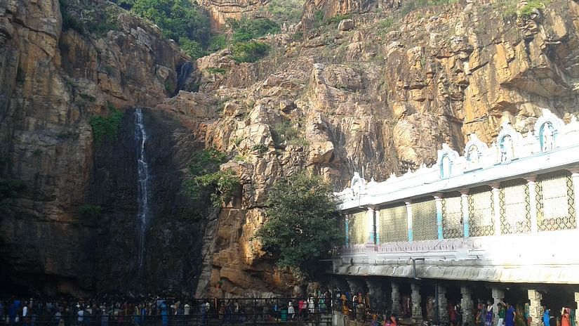 Kapilateertham temple that is carved from the mountain 