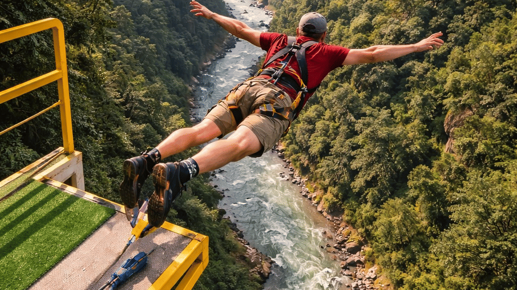 Bungee jumping experience Rishikesh adventure activity
