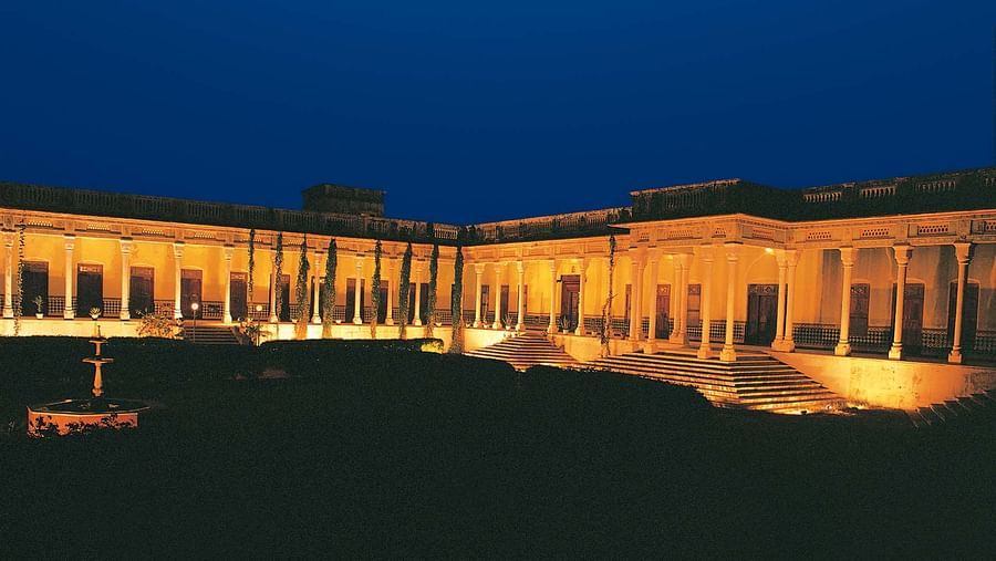 The Piramal Haveli - 20th Century, Shekhavati lit up at night