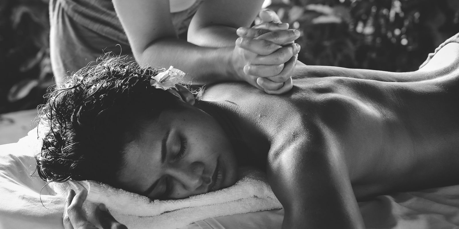 A rejuvenating back massage in a tranquil spa setting