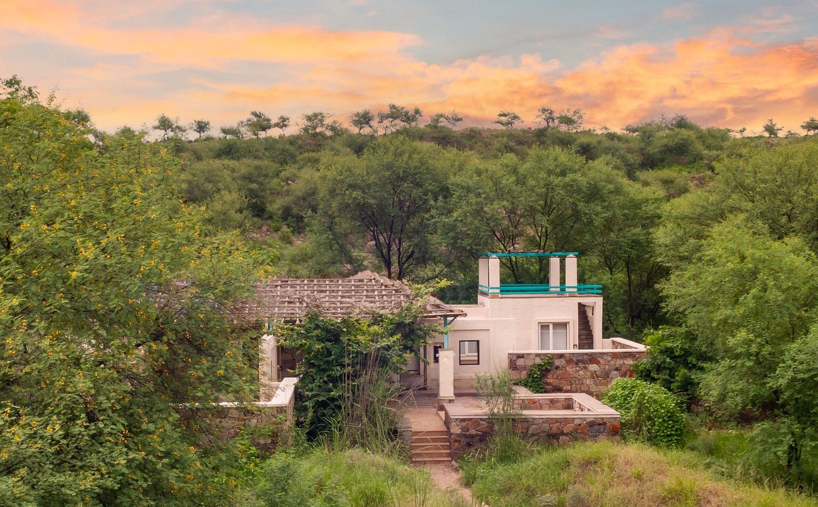 The facade of our lodge in Sariska - Trees N Tigers, Sariska