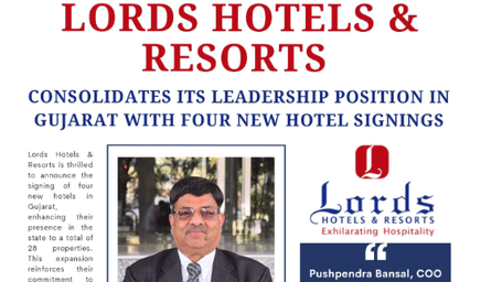 A newspaper article about Lords Hotels & Resorts consolidating its leadership position in the hospitality sector.