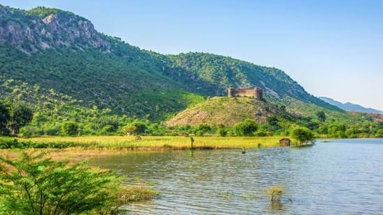 Ajabgarh Fort & lake - Surya Bagh - Luxury Resorts in Sariska-1