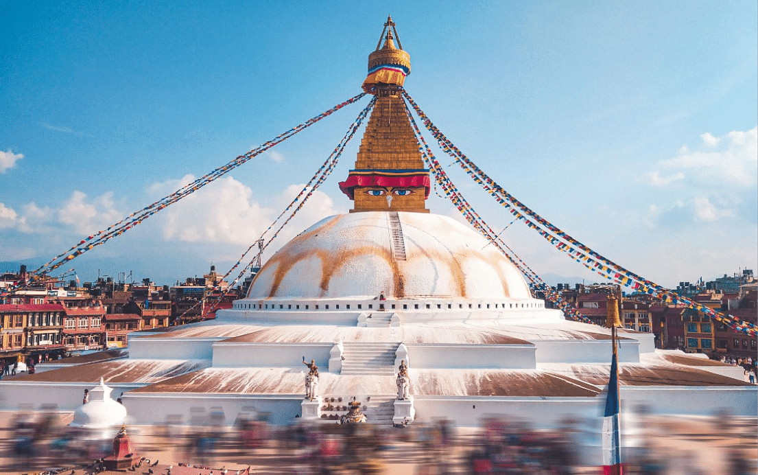 An image of a temple set amidst the town | Kavya Resort and Spa, Nagarkot