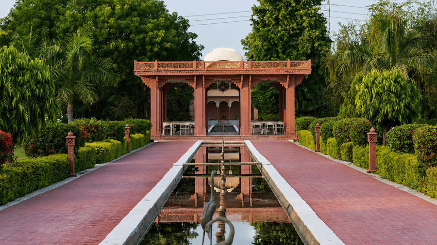 Baradari Pavillion - Mughal Fountain Reflections
