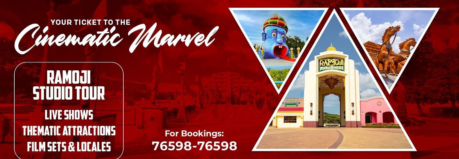 Your ticket to the Cinematic Marvel - Ramoji Studio Tour