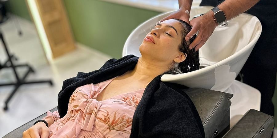 Image of a lady getting her hair washed in at SORIN