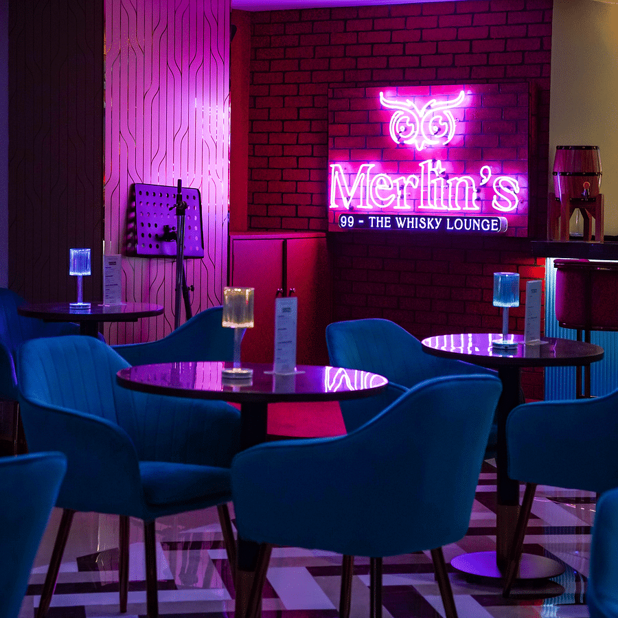 Merlin's Whiskey Lounge seating area - Orchid hotel mumbai vile parle