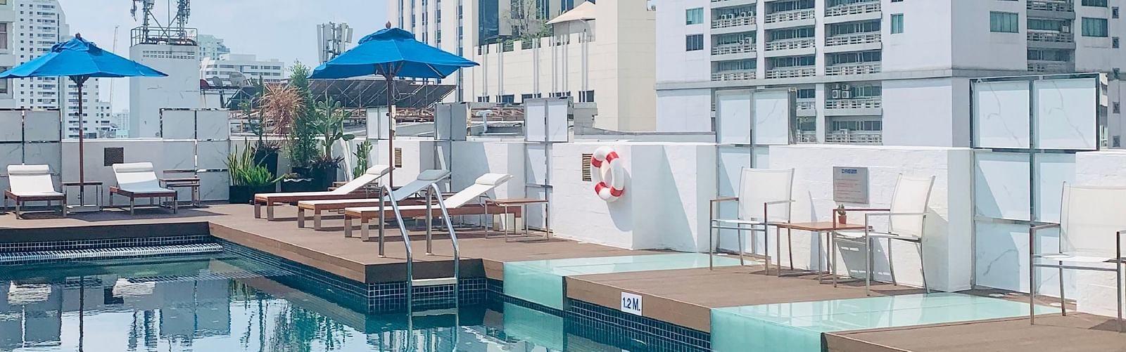 Rooftop swimming pool area during daytime 1 - Night Hotel Bangkok