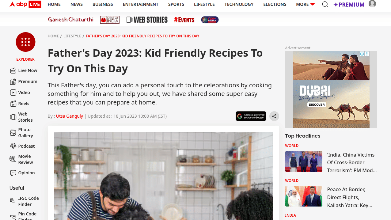 Father’s Day 2023 special with kid-friendly recipes for family celebrations.