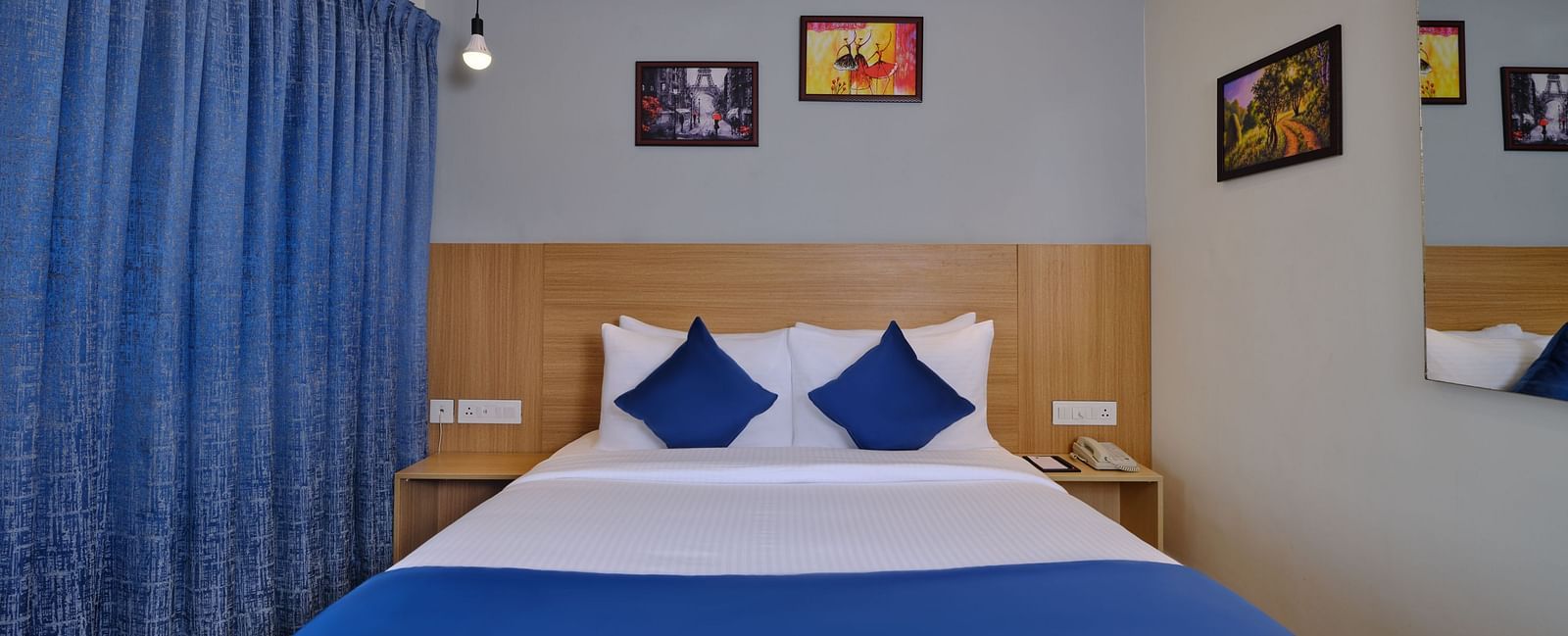 An overview of a room with a double bed at Essentia Premier Hotel, Chennai.