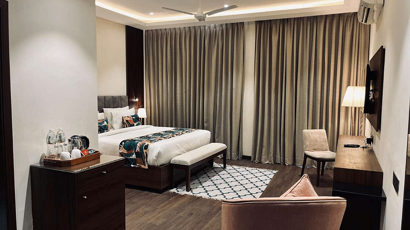premium city view  room with king sized bed at Aura Boutique Hotel, Udaipur