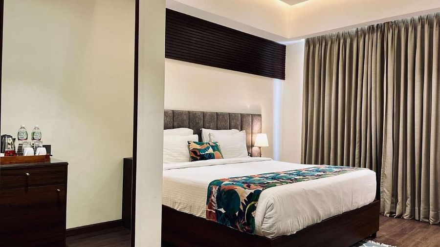 comfort room with king sized bed at Aura Boutique Hotel, Udaipur