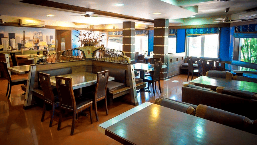 Interiors of the Aroma Restaurant of the resort.