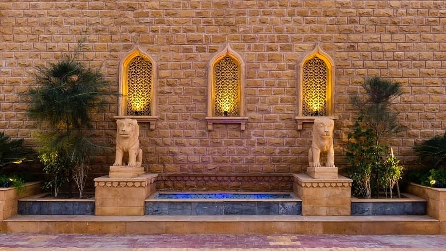 Entrance Courtyard at Sairafort Sarovar Portico Jaisalmer 2 Hotel Palace in Jaisalmer