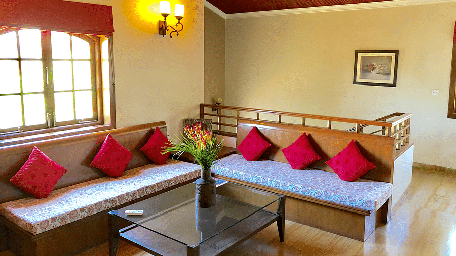 Common Area featuring sofas arranged in L shape next to a coffee table