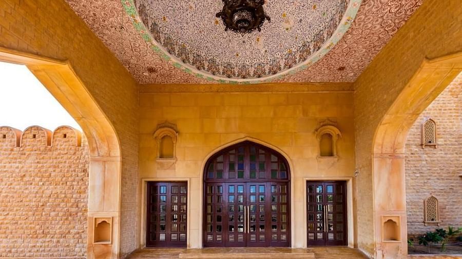 Lobby Entrance Door at Sairafort Sarovar Portico Jaisalmer hotels in Jaisalmer, Sarovar hotels