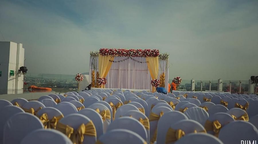 rooftop event venue setup