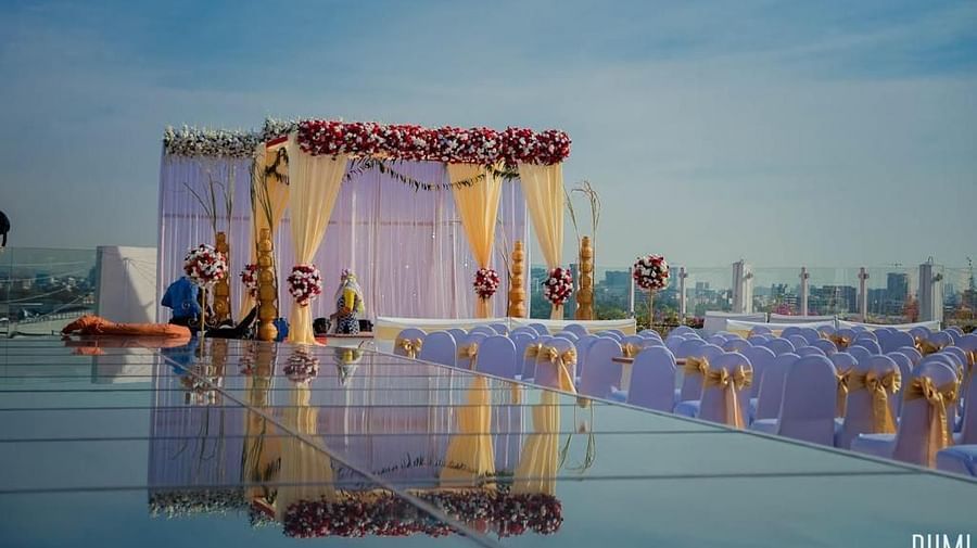 rooftop event venue setup