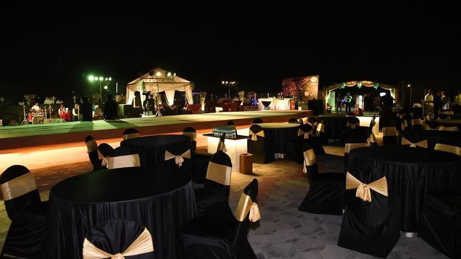 cluster seating arrangement at our rooftop event venue in vile parle at the orchid hotel mumbai