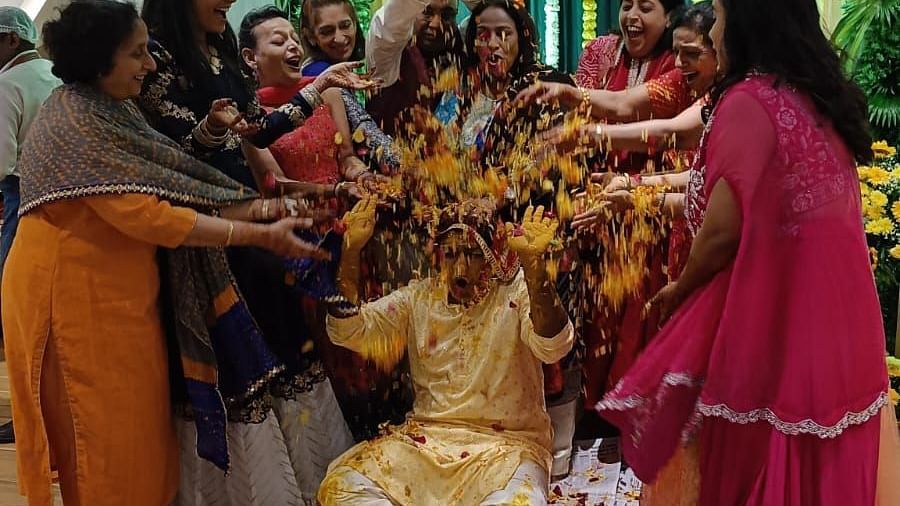An image of  a wedding celebration at The Oriental Residency