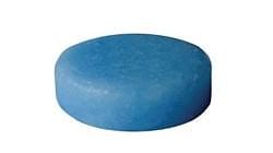 A close up shot of a blue pill in a white background - Karma Lakelands.