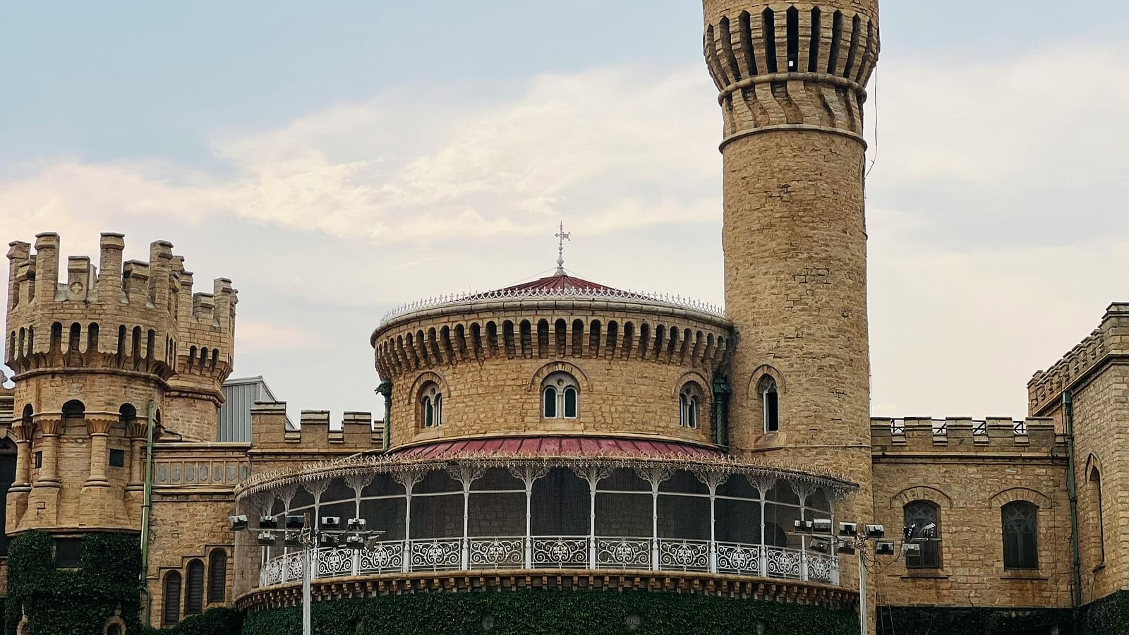Bangalore Palace with its grand architecture and fortified towers.
