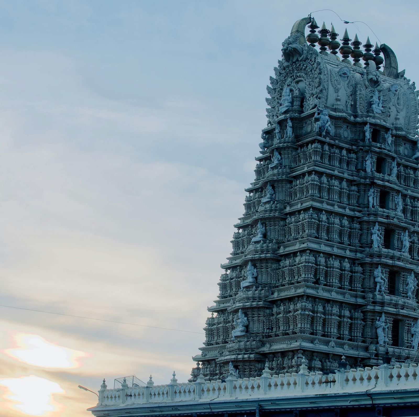 Side view of a temple.