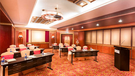 Convention centre seating at Grand Chennai By GRT Hotels.