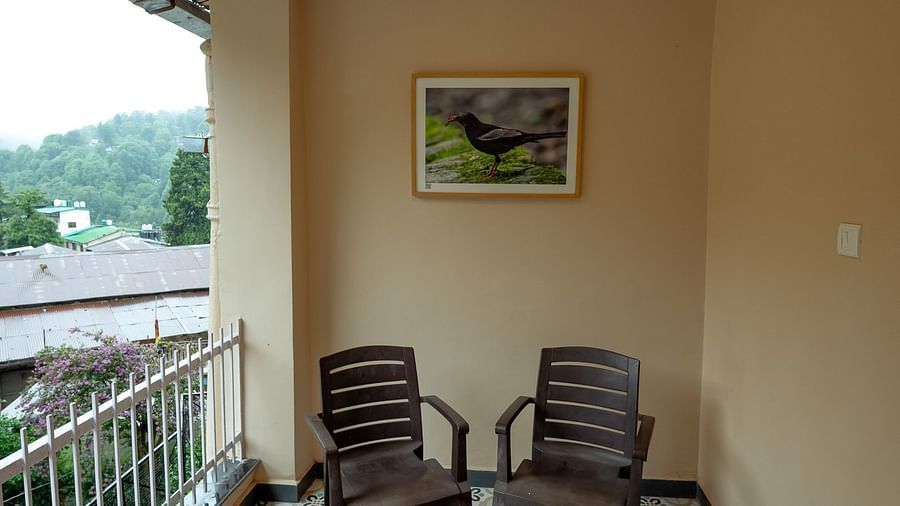 Balcony with sitting arrangement at The Pavilion, Nainital