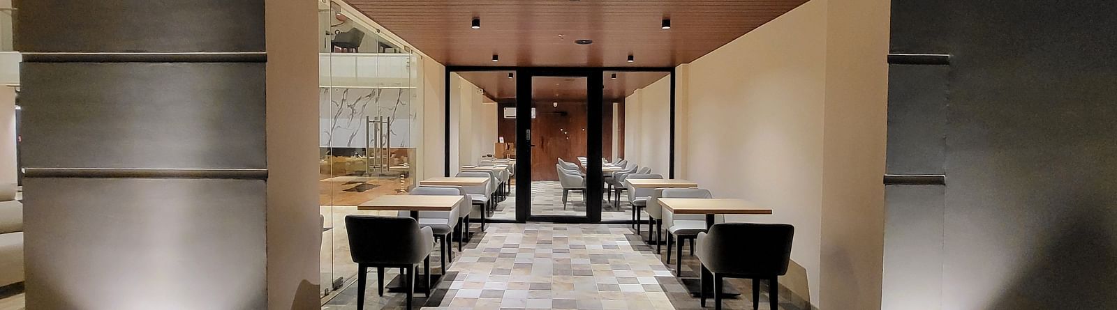 Entrance of the 6ix Sea View Restaurant at 6ix Seashore Hotel, Port Blair