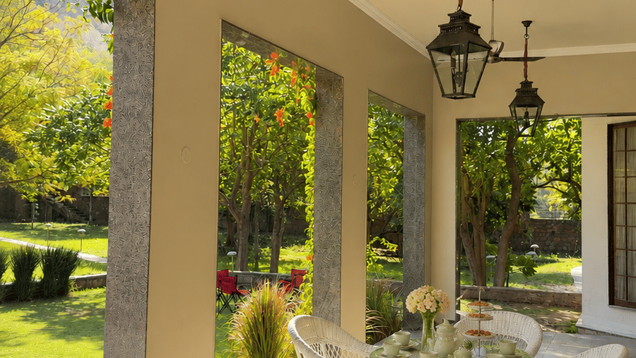 High tea at the verandah-Surya Bagh