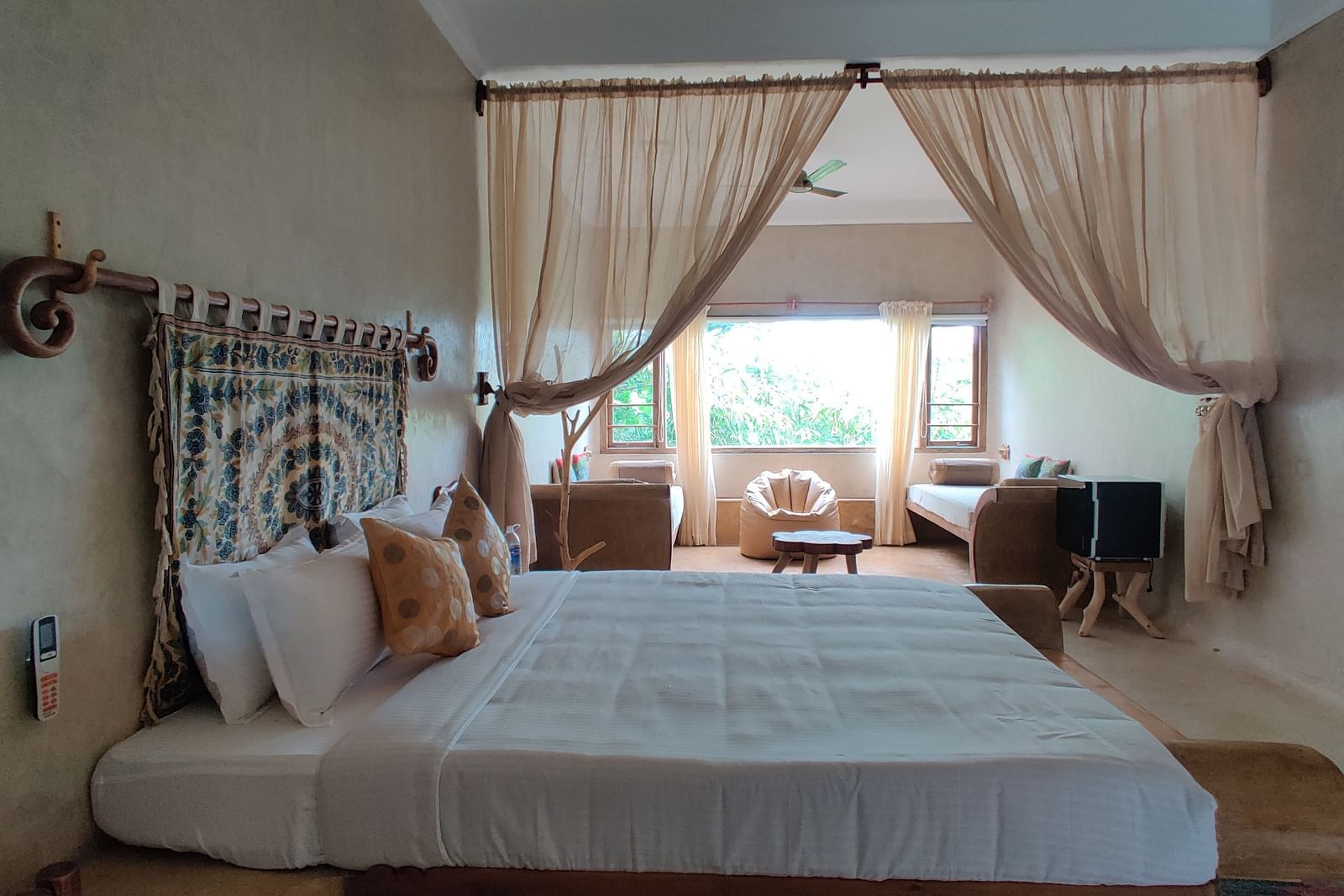 A side view of the bed | Matsya Island Retreat