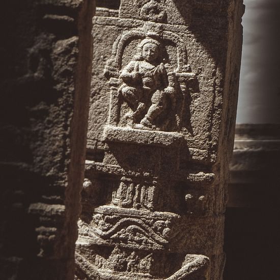 stone carving of a religious figure