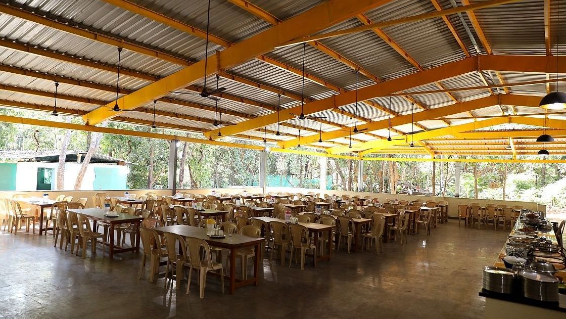 Dining Hall - Sajan - Inviting dining area at Nature Trails Sajan featuring local cuisine and a warm, communal atmosphere.