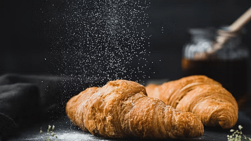 sugar sprinkled croissants 