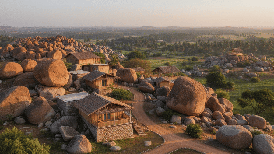 Nature Trails Hampi resort surrounded by nature