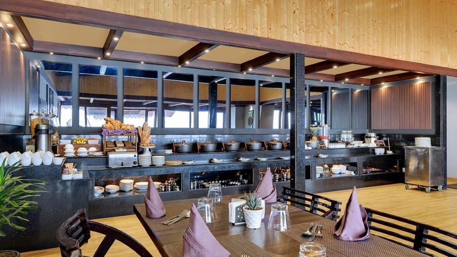 Image of the seating at Restaurant Blue Charcoal at Sumitel Vista T.V Tower 