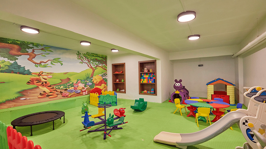 an image of a the playing set at the Kids play room - Rhythm Lonavala