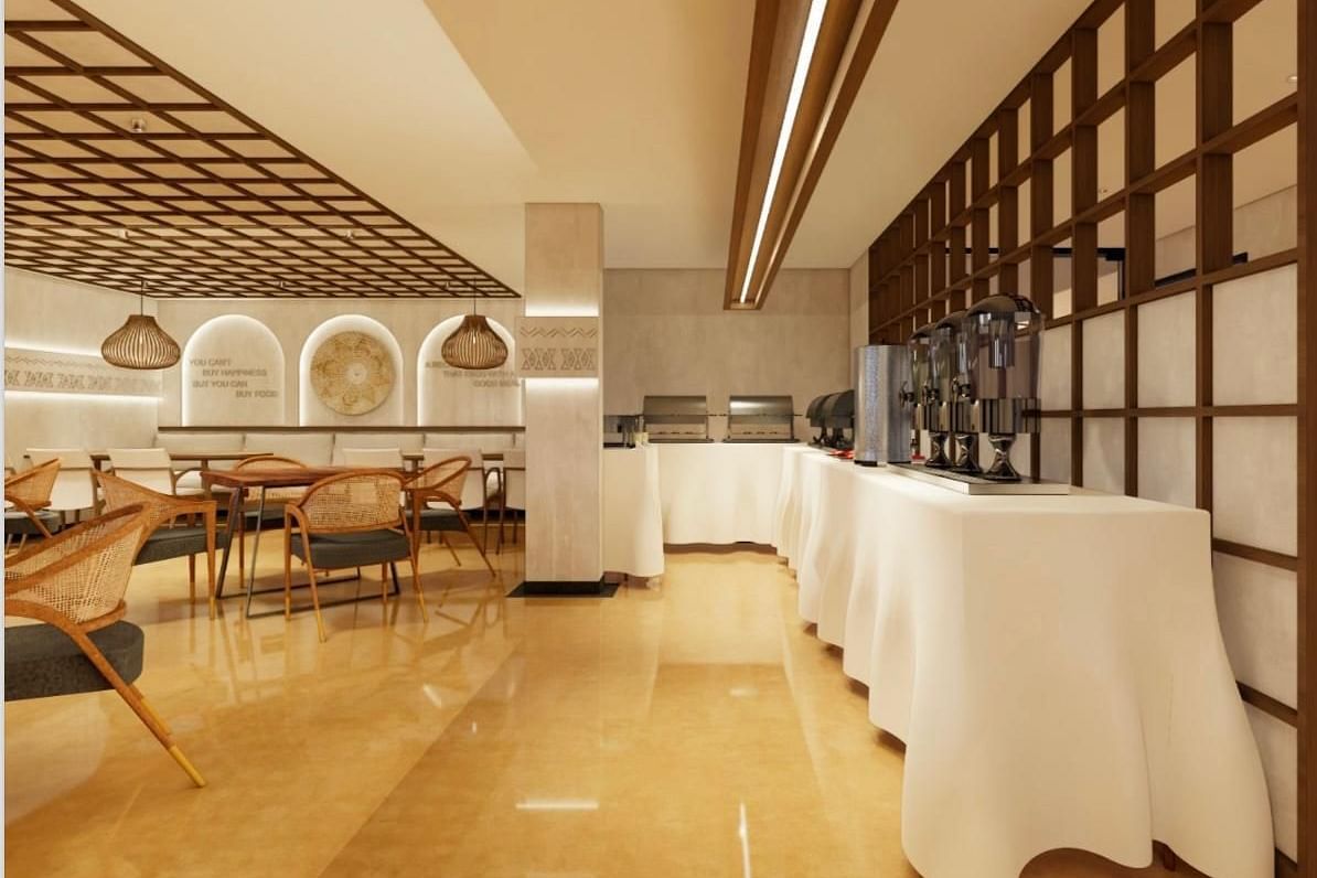 interiors of the restaurant at Hotel La Premier