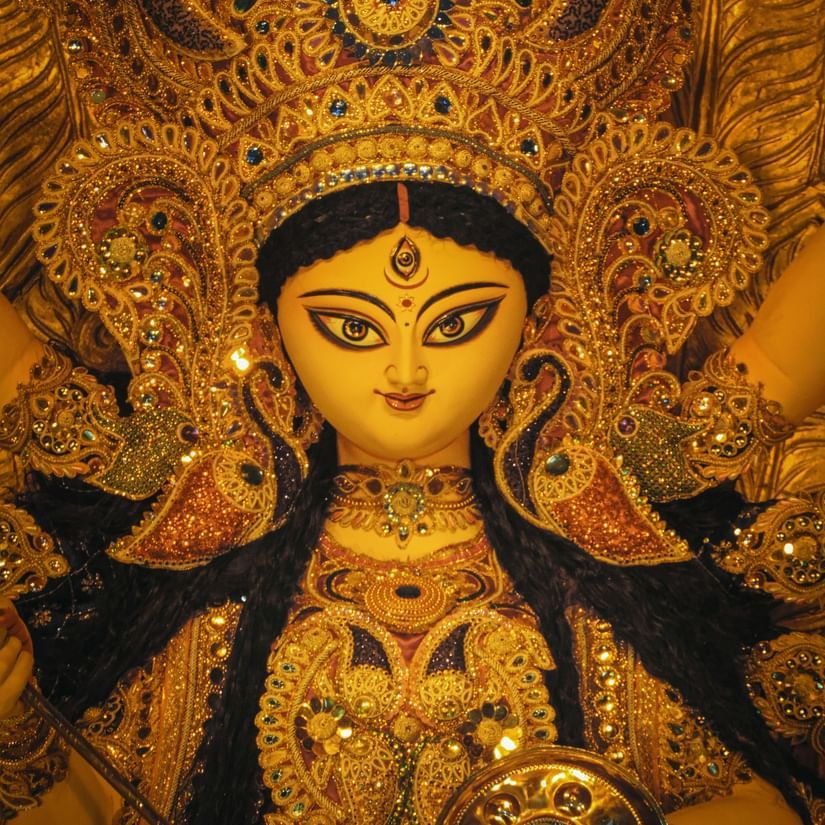 Durga idol during Durga Puja festival in Kolkata
